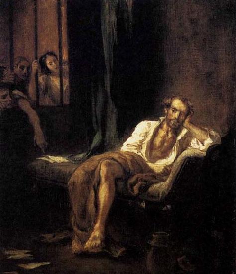 Eugene Delacroix Tasso in the Madhouse Sweden oil painting art